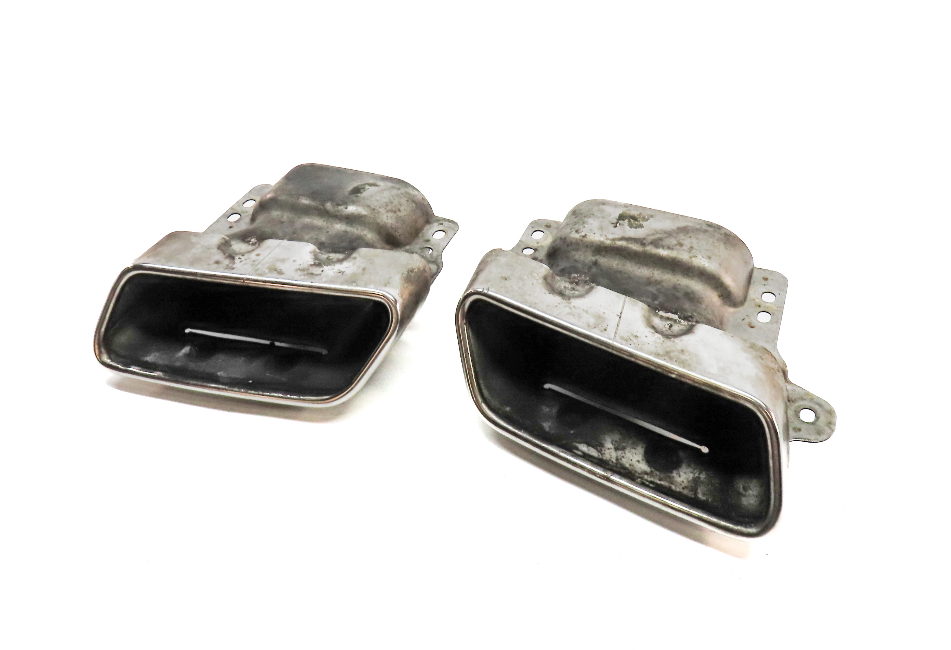 2013-2014 MERCEDES BENZ GL450 (X166) LEFT & RIGHT MUFFLER PIPE EXHAUST TIP SET-2 — exact item pictured